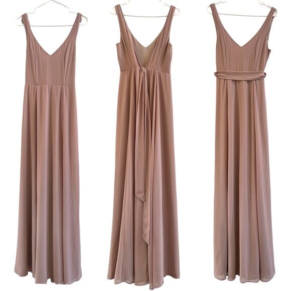 Show Me Your Mumu Jenn Beige V-Neck Sleeveless Maxi Dress size Medium #9061 - Picture 5 of 16